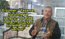 Ersümer: “Yasama, yürütme ve yargının tek elde toplanması siyasi sisteme zarar veriyor” (Video)