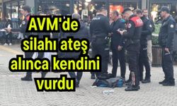 AVM'de silahı ateş alınca kendini vurdu