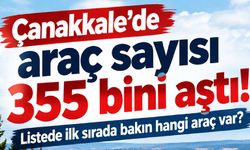 Çanakkale’deki araç sayısı 355 bini geçti!