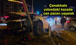 Çanakkale yolundaki kazada can pazarı yaşandı (Video)