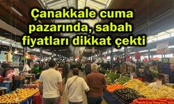 Çanakkale pazarında sabah fiyatları dikkat çekti
