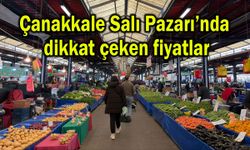 Çanakkale Salı Pazarı’nda dikkat çeken fiyatlar