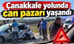 Çanakkale yolunda can pazarı yaşandı... (Video)