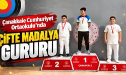 Çanakkale Cumhuriyet Ortaokulu’nda çifte madalya gururu