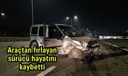 Araçtan fırlayan sürücü hayatını kaybetti (Video)