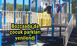 Bozcaada’da çocuk parkları yenilendi