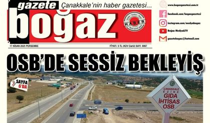 Çanakkale Boğaz Gazetesi 17 Nisan Perşembe