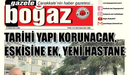Çanakkale Boğaz Gazetesi 18 Nisan Cuma