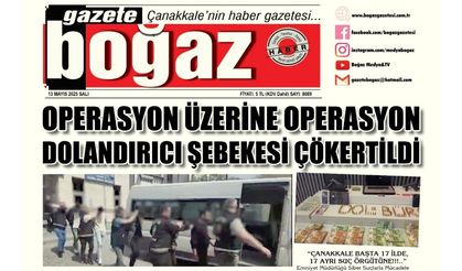 Çanakkale Boğaz Gazetesi 13 Mayıs Salı