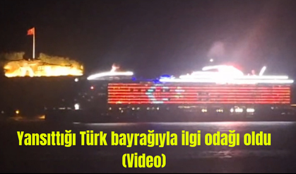 Çanakkale Boğazı’nda muhteşem bir an (Video)