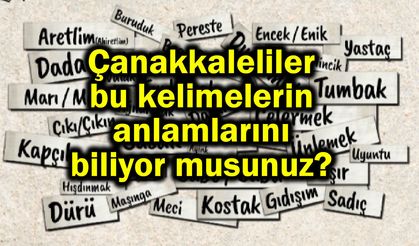 Çanakkaleliler bu kelimelerin anlamlarını biliyor musunuz?