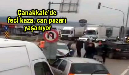 Çanakkale’de feci kaza, can pazarı yaşanıyor
