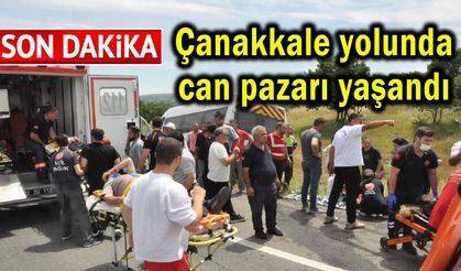 Çanakkale yolunda can pazarı yaşandı (Video)