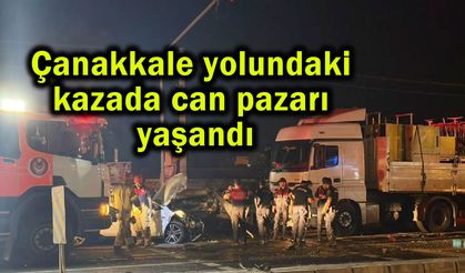 Çanakkale yolundaki kazada can pazarı! (Video)