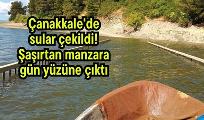 Çanakkale'de sular çekildi! Şaşırtan manzara gün yüzüne çıktı