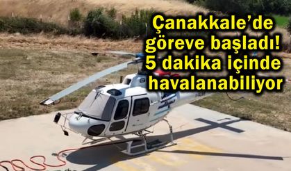 Çanakkale’de göreve başladı! 5 dakika içinde havada (Video)