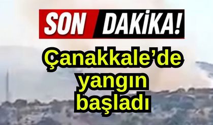 Çanakkale’de yangın başladı