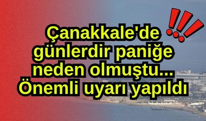 Çanakkale'de günlerdir paniğe neden olmuştu... Önemli uyarı yapıldı (Video)