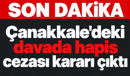 Çanakkale'deki davada hapis cezası kararı çıktı (Video)