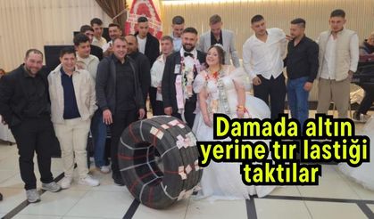 Damada altın yerine tır lastiği taktılar (Video)