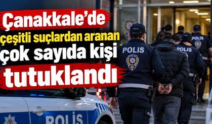 Çanakkale'de çok sayıda kişi tutuklandı