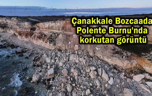 Çanakkale Bozcaada Polente Burnu'nda korkutan görüntü