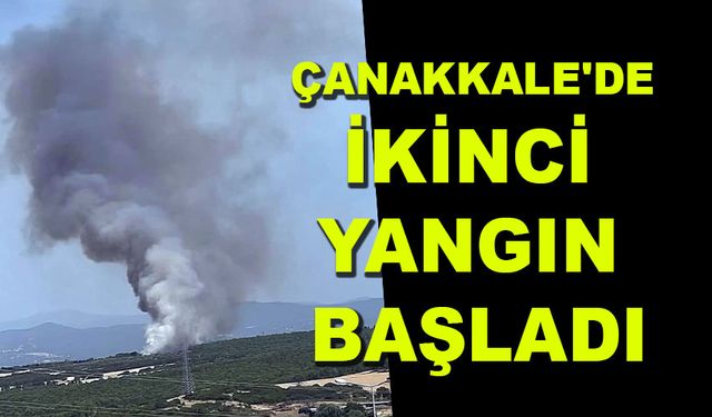 Çanakkale'de ikinci yangın başladı