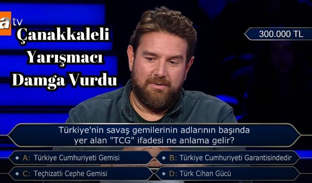 Çanakkaleli yarışmacı Kim Milyoner Olmak İster'e damga vurdu (VİDEO)