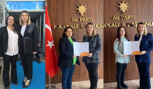 Ak Parti Çanakkale'de, üç ilçede bayrak değişimi