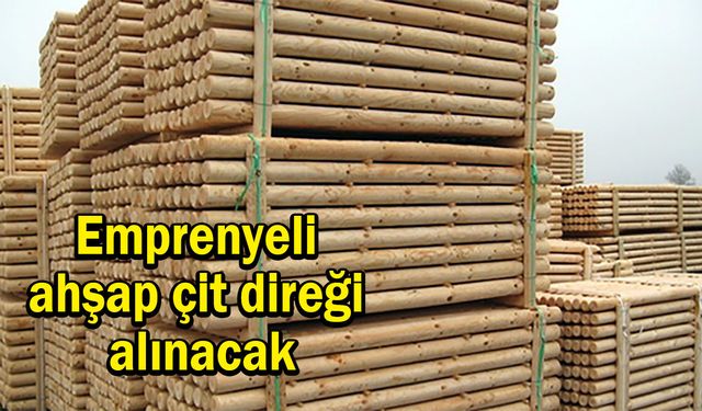 Emprenyeli ahşap çit direği alınacak