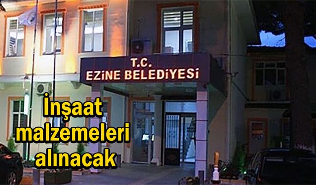 İnşaat malzemeleri alınacak