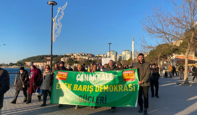 Çanakkale’de 6 Şubat depremlerinin yıl dönümünde sessiz yürüyüş