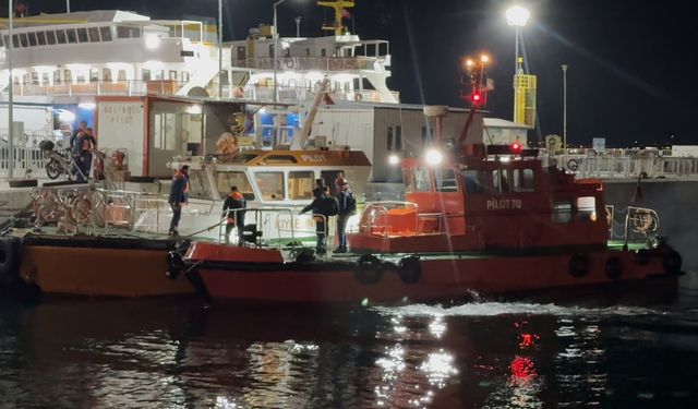 Çanakkale Boğazı'nda kılavuz kaptan denize düştü