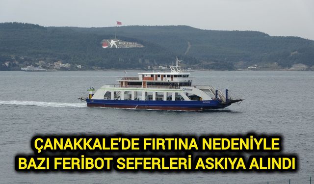 Çanakkale'de Fırtına Nedeniyle Bazı Feribot Seferleri Askıya Alındı