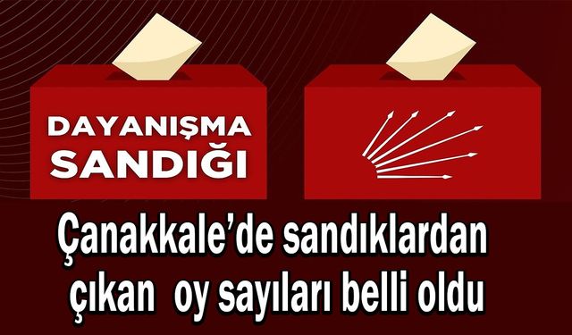 Çanakkale’de sandıklardan çıkan oy sayıları belli oldu