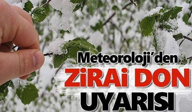 Meteoroloji'den zirai don uyarısı