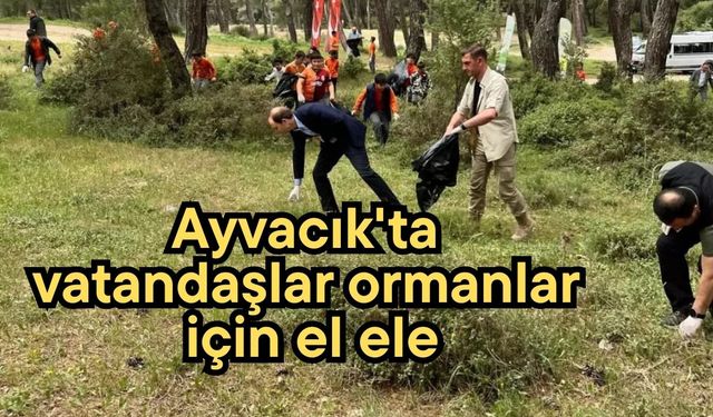 Ayvacık'ta ormanlar için el ele