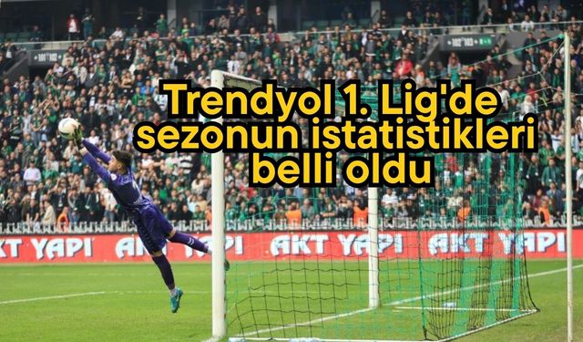 Trendyol 1. Lig'de sezonun istatistikleri belli oldu