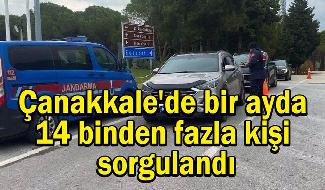 Çanakkale'de 14 binden fazla kişi sorgulandı