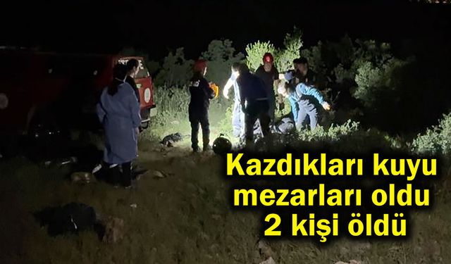Kazdıkları kuyu mezarları oldu, 2 kişi öldü (Video)