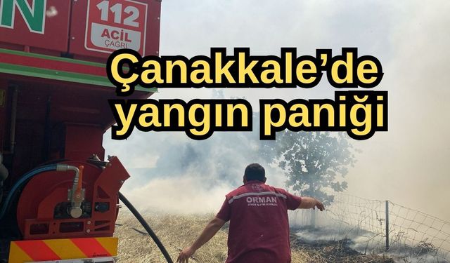 Çanakkale’de yangın paniği