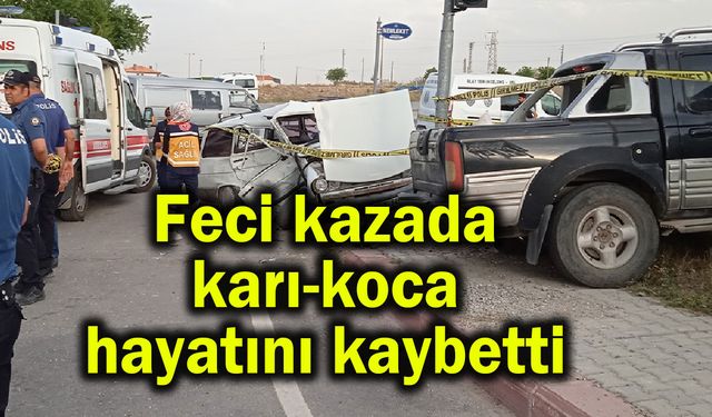 Feci kazada karı-koca hayatını kaybetti (Video)