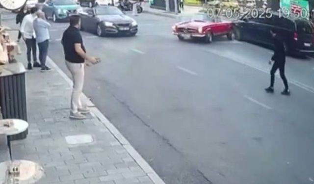 Vale teslim aldığı lüks araçla kaza yaptı