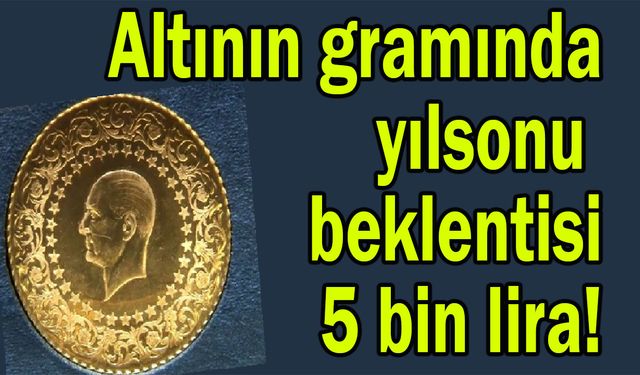Altının gramında yılsonu beklentisi 5 bin lira!