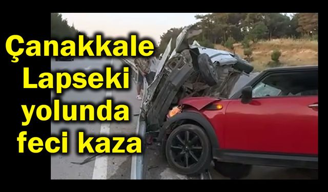 Çanakkale-Lapseki yolunda feci kaza