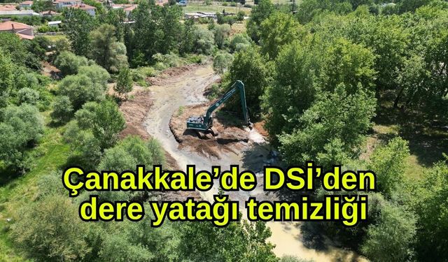 Çanakkale’de DSİ’den dere yatağı temizliği