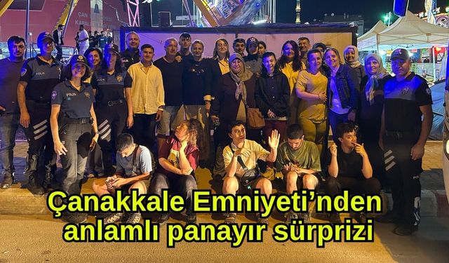 Çanakkale Emniyeti’nden anlamlı panayır sürprizi