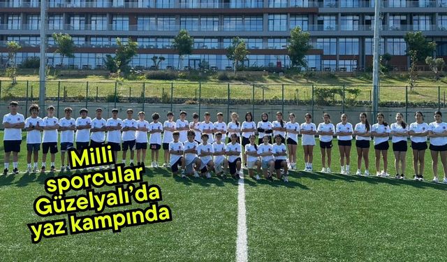 Milli sporcular Güzelyalı’da yaz kampında