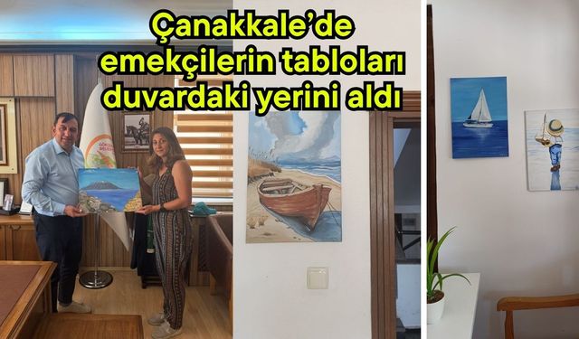 Çanakkale’de emekçilerin tabloları duvardaki yerini aldı