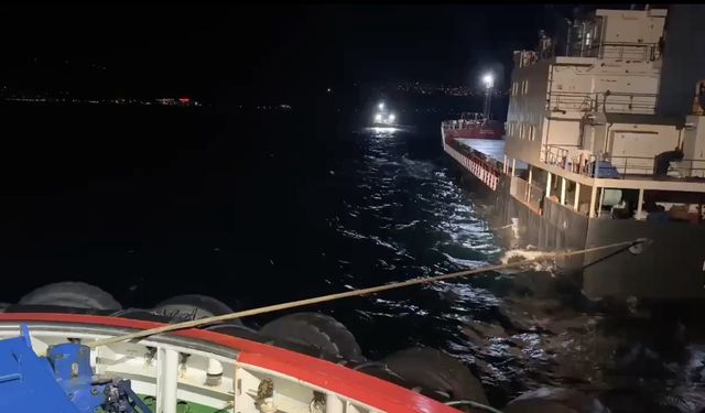 Çanakkale Boğazı'ndan geçerken arıza yaptı